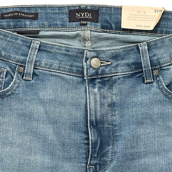 NYDJ NWT Marilyn Straight Ankle Jeans in Easley Plus Size 22W - Picture 5 of 16